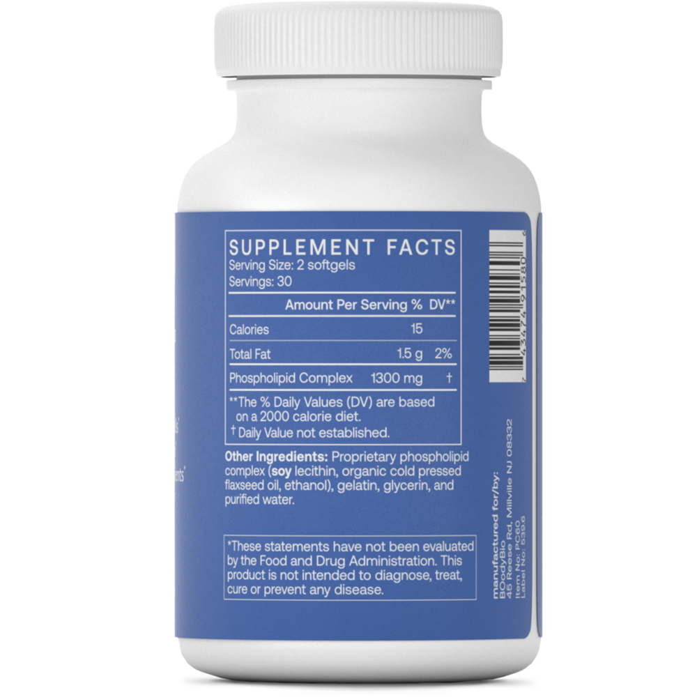 BodyBio PC® (Phosphatidyl Choline) (60 caps)